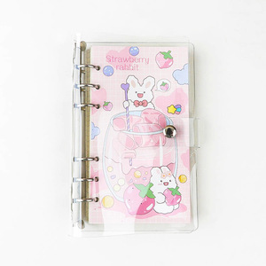 Schattige Zachte Pvc A6 Losse Bladringen Bindmiddel Cover Budget Binder Envelop Pocket <span class=keywords><strong>Notebook</strong></span> Tijdschriften Planner Filler Papier Raster Lijn - Product Image 6