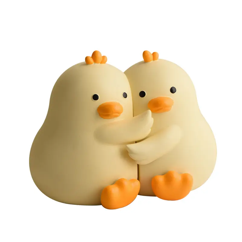 Cute Hugging Duck Design Resin Bookends