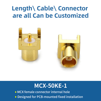 Connecteur RF femelle MCX 50 ohms plaqué or, prise coaxiale à faible perte pour module sans fil GPS, prise en charge OEM ODM personnalisée
