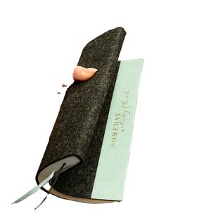 Carnet de notes écologique personnalisé A5 A4 B5 A6 en feutre, couverture souple en cuir PU, tissu, papier grainé, pour l'école, les réunions, journal intime - Product Image 4