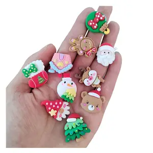 100pcs Christmas Slices Resin Slime Charms Assorted Button Santa Snowman  Tree Bell Deer for Craft Making, Ornament Scrapbooking DIY Crafts