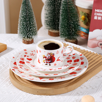 Service de table de Noël, nouveau style de Noël, vaisselle et assiettes en céramique pour la maison et la restauration