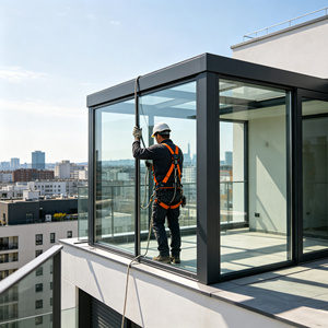 Véranda moderne à cadre fin en aluminium et verre, à rupture de pont thermique, pour terrasse et jardin d'hiver - Product Image 4