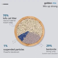 Litière pour chat Sable 6L Litière pour chat Tofu mixte Effet désodorisant puissant Litière pour chat de qualité alimentaire