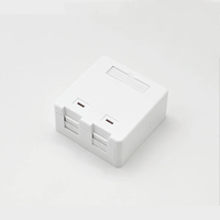 Boîtier de montage en surface 1 ou 2 ports pour prises réseau murales RJ45 RJ11 Keystone Jack OEM ODM CAT5e CAT6 CAT6A