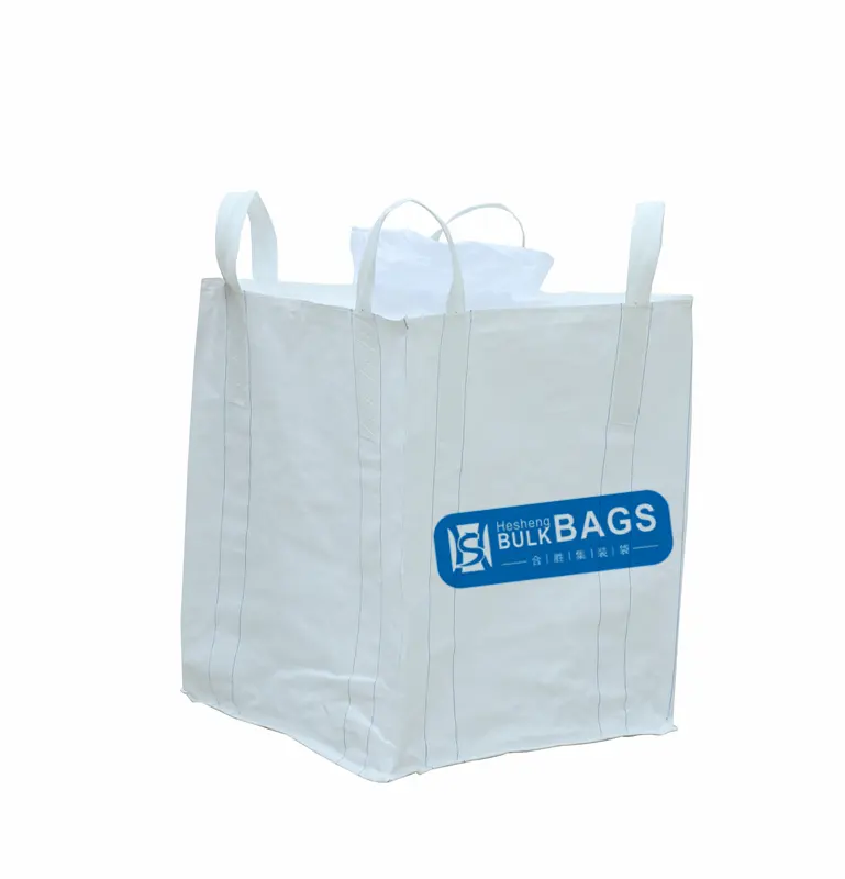 HESHENG çin üretici hızlı teslimat gıda sınıfı tahıl çuvalları 1000kg fibc torbaları bir ton pp jumbo çanta