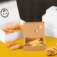Boîtes en papier kraft personnalisées pour poulet frit avec boîtes d'emballage résistant à l'huile