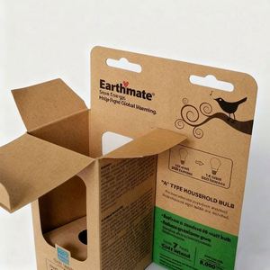 Custom logo Environmental protection Kraft Paper Cardboard Brown Display <b>Box</b> Kraft Paper <b>Box</b> Hook <b>Box</b> Promotion - Product Image 3