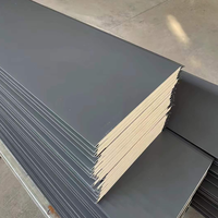 Panneaux muraux sandwich en laine de roche ignifuge isolée, PIR, polyuréthane, EPS, PU, métal pour entrepôt préfabriqué