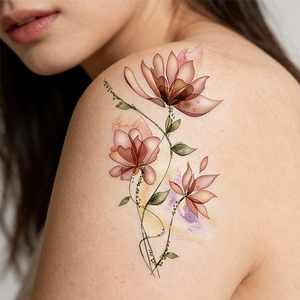 Tatouage temporaire pour femmes 90*190mm, autocollant élégant pour le bras avec un éclat esthétique pour les clubs, les soirées romantiques, les fêtes chics - Product Image 1