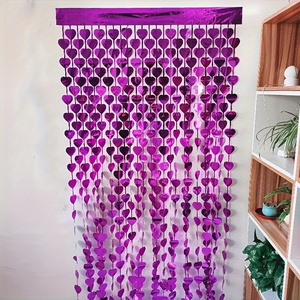 KLS fabbrica fornitura diretta festa decorazione murale fornisce <span class=keywords><strong>cuore</strong></span> a forma di lamina frangia tenda per il matrimonio di san valentino - Product Image 4