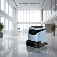 Serpillère robotisée commerciale haute performance avec recharge automatique contrôlée par application et élimination automatique des saletés pour centres commerciaux et hôtels