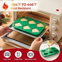 SILIKOLOVE Moule à gâteau en silicone personnalisable en forme de sapin de Noël à 6 cavités, LFGB Platinum, sans BPA