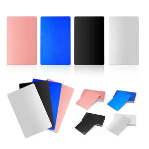 บัตรธนาคารไม่มีการออกแบบที่กำหนดเองซับลิเมชันบัตรเครดิตสแตนเลสการ์ดอลูมิเนียมเปล่านามบัตรโลหะสีดำสีขาวสีแดง - Product Image 6