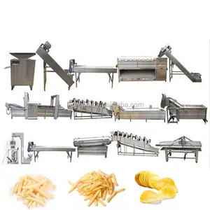 Fresh Frozen French Fries Making Machine Fully Automatic Lays Potato Chips Production Line For Sale