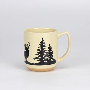 Tazas de café de gres con asa <span class=keywords><strong>grande</strong></span>, gran capacidad, serigrafía bajo esmalte, diseño navideño, populares - Product Image 2
