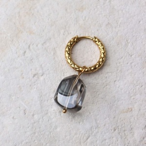 Nouvelles boucles d'oreilles minimalistes délicates en cristal rose avec perles d'eau douce, bijoux faits à la main, résistants à l'eau, pour femmes, cadeaux - Product Image 4