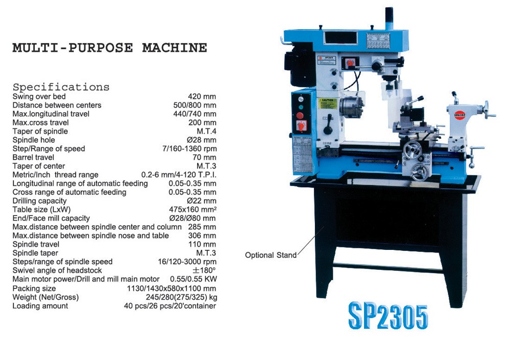 Milling Machine Manual - Mini 16mm SP2203 SX2 Sieg Origin