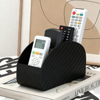 Organisateur de télécommandes en plastique à 4 compartiments compatible TV/DVR/boîtier de câble, plateau de bureau peu encombrant, couleur personnalisable