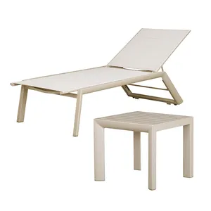 Silla de playa plegable con ruedas, chaise lounge al aire libre, muebles Grden, cama de piscina al aire libre