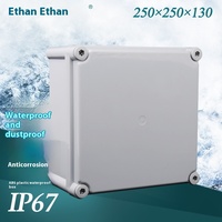 Coque de carte de circuit imprimé ABS étanche IP67 250*250*130 boîte de jonction de branche de zone coque de câblage de câble en plastique ABS