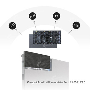 P2.5 RGB đầy đủ màu sắc LED Bảng điều chỉnh màn hình cho trong nhà nhà thờ & nhà hàng & đám cưới nền video tường - Product Image 2