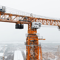 Grúa Torre Plana DH2500 de 200 Toneladas, Altura Máxima 106m, Equipo de Elevación para Construcción, Motor/Engranaje/PLC, Marca DAHAN, ISO CE GOST