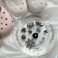 Clips de chaussures en alliage avec strass et cristaux pour la décoration de charms, accessoires de mode estivale