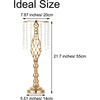 Tischplatte Gold Metall Hochzeit Blume Trompete Vase Tisch dekorative Herzstück künstliche Blumen arrangements für Home Decoration