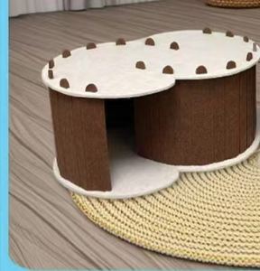 Modische Haustier betten Faltbares rundes Donut-Tunnel bett Katzen versteck für mehrere Katzen Filz-Aufbewahrung körbe für Haustiere - Product Image 4