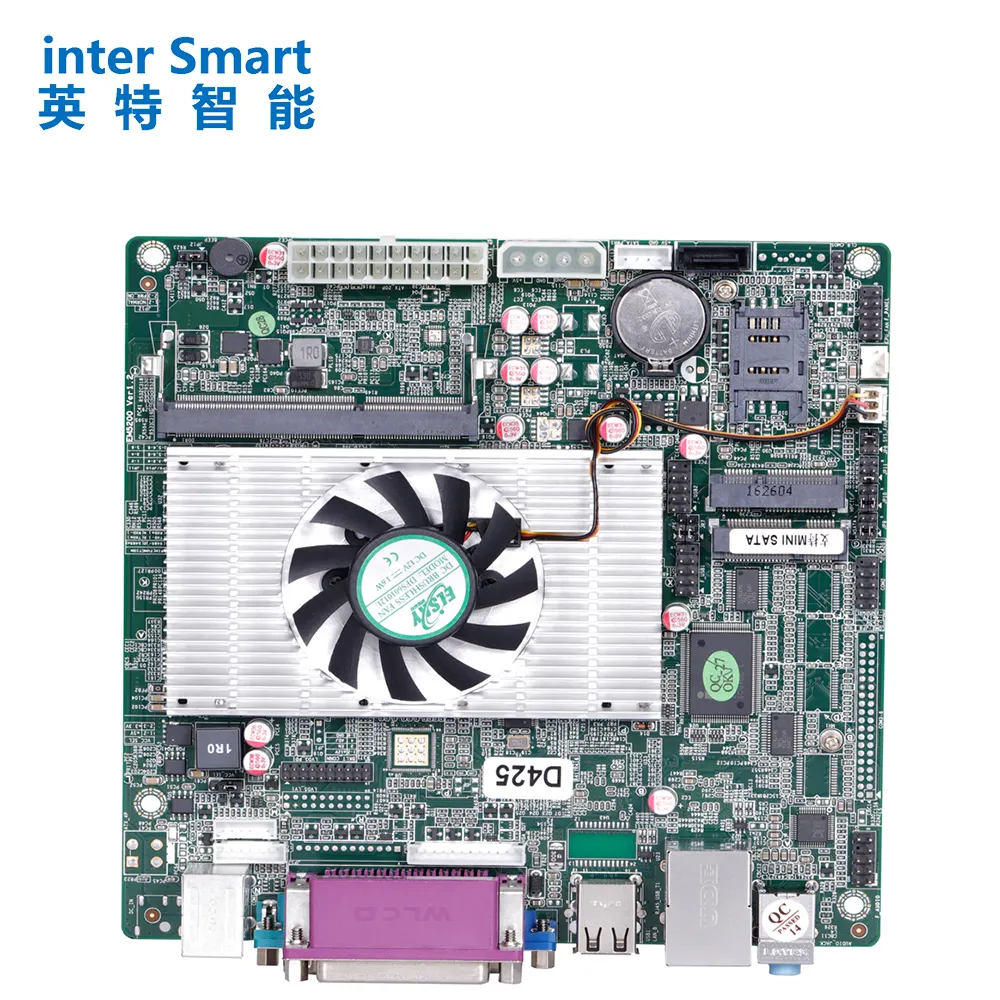 ELSKY-placa base mini-itx D425E de doble núcleo, 1,8 GHz, Max DDR3, 4GB de RAM, CPU Atom D425, gráficos GM3150, precio bajo