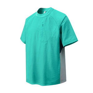 Camiseta Deportiva Personalizada al por Mayor para Hombre, 100% Nailon, Ligera, Transpirable, con Bolsillo con Cremallera, Manga Corta, Ropa Deportiva - Product Image 3
