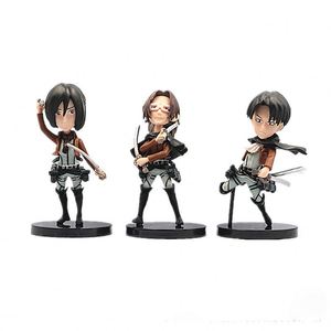 Set de 6 Muñecos de Ataque a los <span class=keywords><strong>Titanes</strong></span>, Versión Q, Shingeki No Kyojin, Modelo de Decoración de PVC, Figuras de Acción de Anime - Product Image 3