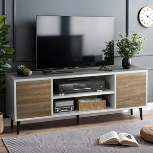 Meuble TV nordique moderne 2 portes en bois DIY meuble modulaire pour salon chambre meuble de rangement avec roulette