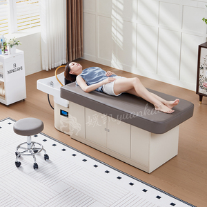 Sillón de Lavacabezas de Cerámica de Lujo Moderno 2026 Nuevo para Salón, con Cama de Spa para Masaje Tailandés y Gabinete de Almacenamiento - Envío desde Almacén de la UE - Product Image 4