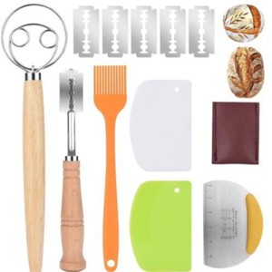 Kit complet de fabrication de pain au levain maison - Ensemble de démarrage DIY avec cocotte hollandaise, panier à levain et outils - Coffret cadeau idéal pour débutants - Product Image 3