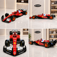 Sculpture murale de voiture de course Ferrari F1 pour décoration intérieure de luxe, grande œuvre d'art murale en fibre de verre sur le thème de la Formule 1