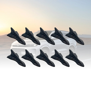 Alerón Trasero para Auto, Diseño de Fibra de Carbono Negra, ABS, Cinta 3M, Decoración para Parachoques Trasero, Piezas de Modificación - Product Image 1
