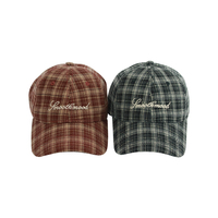 Gorra de Béisbol Casual de 6 Paneles con Correa Ajustable, Visera Curva, Diseño a Cuadros, Unisex, de Alto Rendimiento