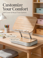 Support de livre en bois pour pouf – Clips de page réglables mains libres pour lit, bureau, canapé et cuisine |   Cadeau pour les lecteurs
