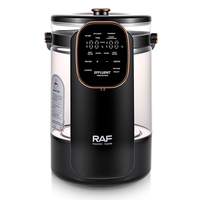 Bouilloire électrique RAF avec corps en verre borosilicate de 3,5 L, 1000 W, ébullition rapide, double affichage de la température et contrôle de la chaleur réglable