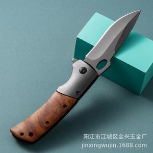 Navaja Plegable con Mango de Madera de Palisandro para Supervivencia al Aire Libre, Camping, Táctica, EDC, Hoja de Alta Dureza 3Cr13, Dropshipping Shopify - Product Image 3