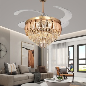 Ventilador de Techo LED con Control Remoto de 6 Velocidades, Estilo Moderno y de Lujo, para Dormitorio, Sala de Estar, Colgante Ajustable - Product Image 4