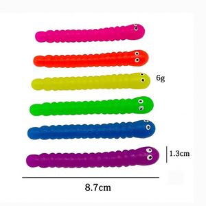 Jouet sensoriel anti-stress en TPR, chenille colorée extensible, jouet amusant et mignon à tirer, en caoutchouc souple, vente chaude - Product Image 4