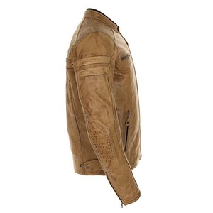 เสื้อแจ็กเก็ตมอเตอร์ไซด์หนังแท้สำหรับผู้ชายเสื้อแข่งมอเตอร์ไซด์ - Product Image 5