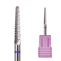 Fraise à ongles professionnelle en carbure de tungstène pour le retrait de gel, nettoyeur d'ongles, lime conique de sécurité pour l'élimination des strass, prise US Jinyi