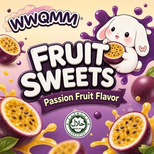 ขนมขบเคี้ยวแสนอร่อย WWQMM น้ำผลไม้แท้ 100% ไร้ไขมัน เยลลี่เหนียวนุ่ม รสสตรอว์เบอร์รี องุ่น มะม่วง พีช รวมรสชาติ ขนมเยลลี่แบบเป็นแพ็ค - Product Image 4