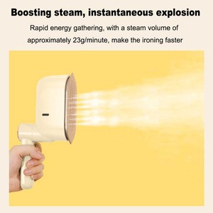Défroisseur Vapeur Portable 1000W avec Réservoir d'Eau 100ML, Mini Fer à Vapeur à Main avec Plaque Céramique Émaillée, Utilisation Humide et Sèche pour Vêtements - Product Image 4