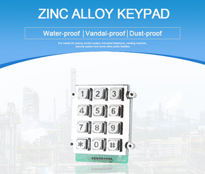 RS485 số Kẽm hợp kim cửa không thấm nước 3x4 chữ và số kim loại bàn phím - Product Image 5