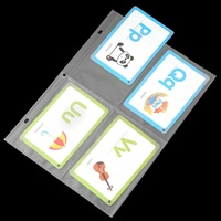 Album de rangement personnalisé format A5 en plastique PP 35pt avec pochettes à clip pour 4 cartes, idéal pour collection de cartes à collectionner, cartes de jeu et logo d'entreprise